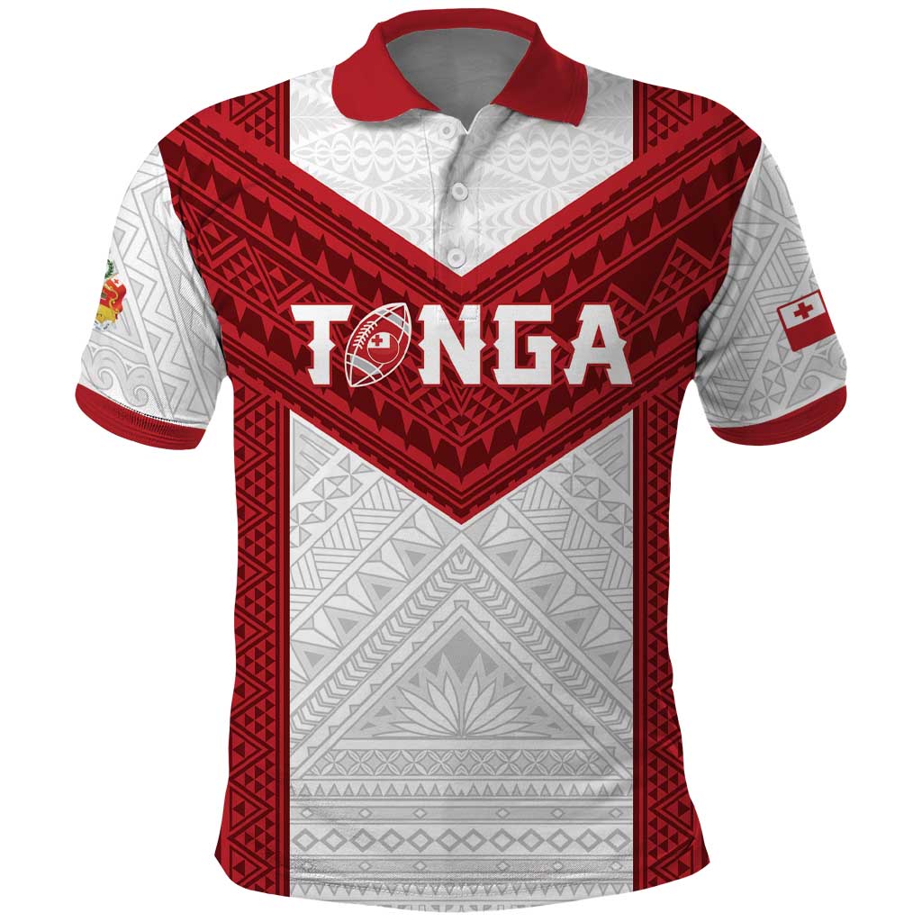 Tonga Rugby Custom Polo Shirt Tonga Sea Eagles Go Champions LT01 Red - Polynesian Pride