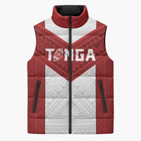 Tonga Rugby Custom Sleeveless Puffer Jacket Tonga Sea Eagles Go Champions LT01 Unisex Red - Polynesian Pride