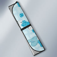 Hawaii Anthurium Tiare Pikake Lei Auto Sun Shade UliUli Lauhala Art Pattern LT01 - Polynesian Pride