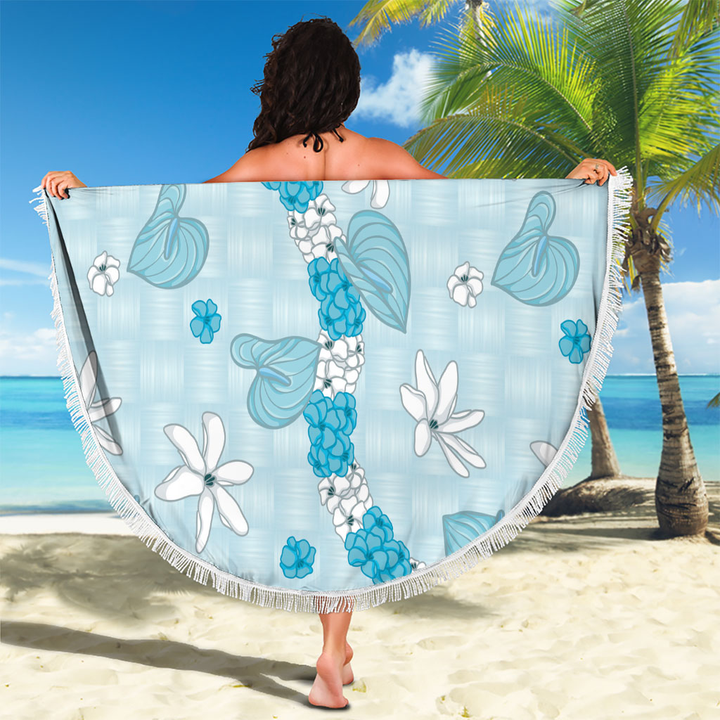 Hawaii Anthurium Tiare Pikake Lei Beach Blanket UliUli Lauhala Art Pattern LT01 - Polynesian Pride