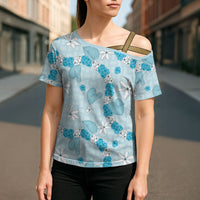 Hawaii Anthurium Tiare Pikake Lei Cross Shoulder Shirt UliUli Lauhala Art Pattern LT01 - Polynesian Pride