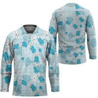 Hawaii Anthurium Tiare Pikake Lei Hockey Jersey UliUli Lauhala Art Pattern LT01 - Polynesian Pride