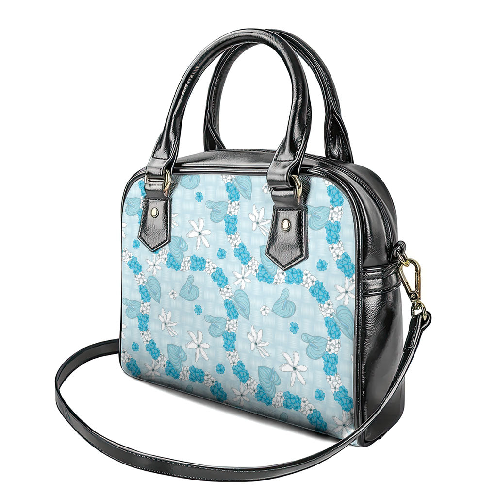 Hawaii Anthurium Tiare Pikake Lei Shoulder Handbag UliUli Lauhala Art Pattern LT01 - Polynesian Pride