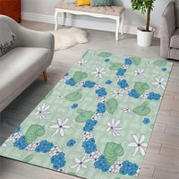 Hawaii Anthurium Tiare Pikake Lei Area Rug Omaomao Lauhala Art Pattern LT01 - Polynesian Pride
