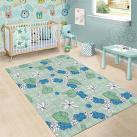 Hawaii Anthurium Tiare Pikake Lei Area Rug Omaomao Lauhala Art Pattern LT01 - Polynesian Pride