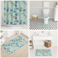 Hawaii Anthurium Tiare Pikake Lei Bathroom Set Omaomao Lauhala Art Pattern LT01 - Polynesian Pride