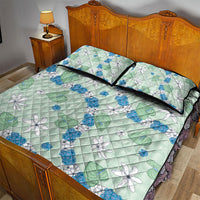 Hawaii Anthurium Tiare Pikake Lei Quilt Bed Set Omaomao Lauhala Art Pattern LT01 - Polynesian Pride