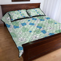 Hawaii Anthurium Tiare Pikake Lei Quilt Bed Set Omaomao Lauhala Art Pattern LT01 - Polynesian Pride