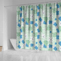 Hawaii Anthurium Tiare Pikake Lei Shower Curtain Omaomao Lauhala Art Pattern LT01 - Polynesian Pride