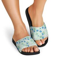 Hawaii Anthurium Tiare Pikake Lei Slide Sandals Omaomao Lauhala Art Pattern LT01 - Polynesian Pride