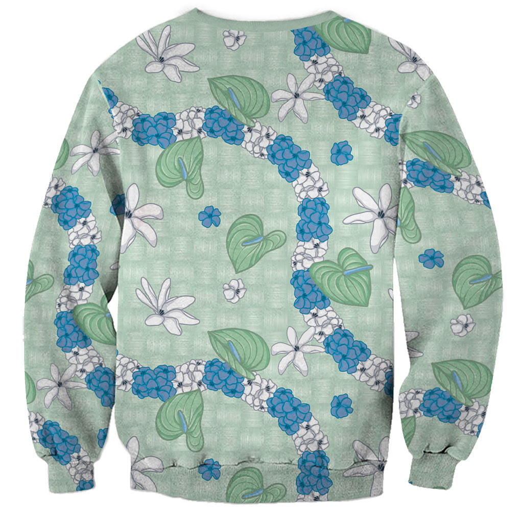 Hawaii Anthurium Tiare Pikake Lei Sweatshirt Omaomao Lauhala Art Pattern LT01 - Polynesian Pride