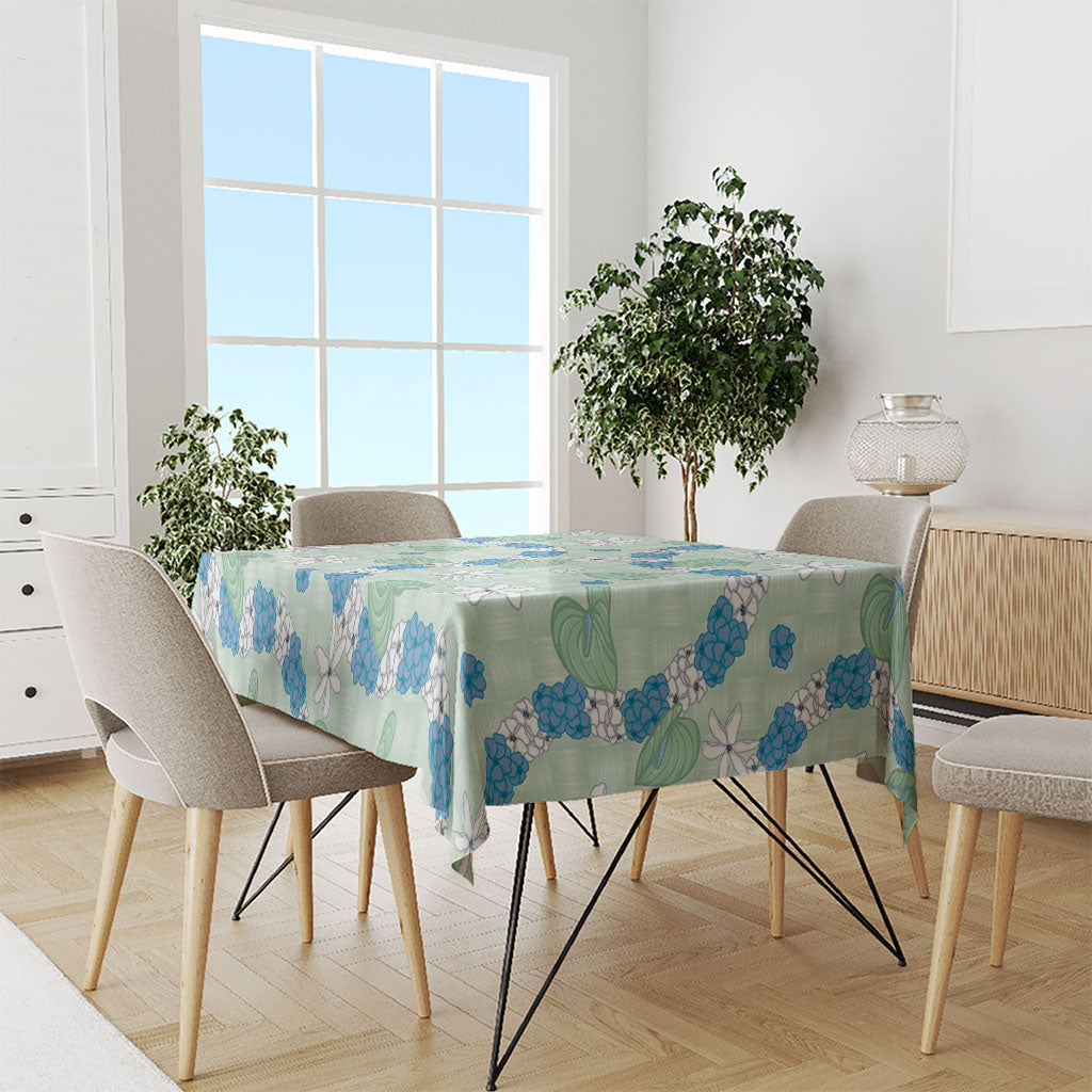 Hawaii Anthurium Tiare Pikake Lei Tablecloth Omaomao Lauhala Art Pattern LT01 - Polynesian Pride
