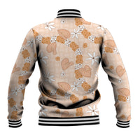 Hawaii Anthurium Tiare Pikake Lei Baseball Jacket Alani Lauhala Art Pattern LT01 - Polynesian Pride
