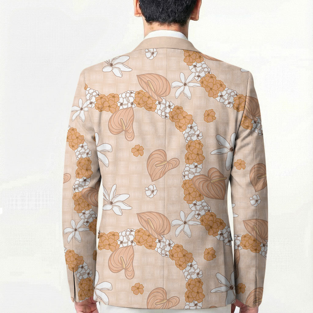 Hawaii Anthurium Tiare Pikake Lei Blazer Alani Lauhala Art Pattern LT01 - Polynesian Pride