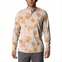 Hawaii Anthurium Tiare Pikake Lei Button Sweatshirt Alani Lauhala Art Pattern LT01 - Polynesian Pride