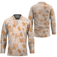 Hawaii Anthurium Tiare Pikake Lei Hockey Jersey Alani Lauhala Art Pattern LT01 - Polynesian Pride