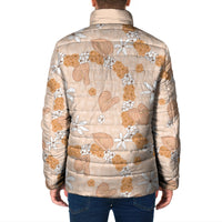 Hawaii Anthurium Tiare Pikake Lei Padded Jacket Alani Lauhala Art Pattern LT01 - Polynesian Pride