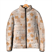 Hawaii Anthurium Tiare Pikake Lei Padded Jacket Alani Lauhala Art Pattern LT01 - Polynesian Pride