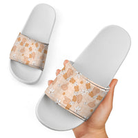 Hawaii Anthurium Tiare Pikake Lei Slide Sandals Alani Lauhala Art Pattern LT01 - Polynesian Pride