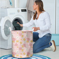 Hawaii Anthurium Tiare Pikake Lei Laundry Basket Akala Lauhala Art Pattern LT01 - Polynesian Pride