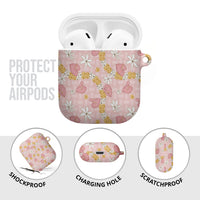 Hawaii Anthurium Tiare Pikake Lei AirPods Case Akala Lauhala Art Pattern LT01 - Polynesian Pride