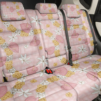 Hawaii Anthurium Tiare Pikake Lei Back Car Seat Cover Akala Lauhala Art Pattern LT01 - Polynesian Pride