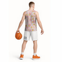 Hawaii Anthurium Tiare Pikake Lei Basketball Jersey Akala Lauhala Art Pattern LT01 - Polynesian Pride