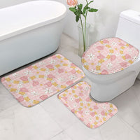 Hawaii Anthurium Tiare Pikake Lei Bathroom Set Akala Lauhala Art Pattern LT01 - Polynesian Pride
