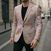 Hawaii Anthurium Tiare Pikake Lei Blazer Akala Lauhala Art Pattern LT01 - Polynesian Pride