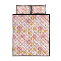 Hawaii Anthurium Tiare Pikake Lei Quilt Bed Set Akala Lauhala Art Pattern LT01 - Polynesian Pride