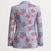 Hawaii Anthurium Tiare Pikake Lei Blazer Poni Lauhala Art Pattern LT01 - Polynesian Pride