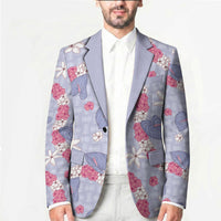 Hawaii Anthurium Tiare Pikake Lei Blazer Poni Lauhala Art Pattern LT01 - Polynesian Pride