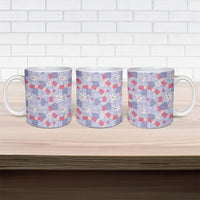 Hawaii Anthurium Tiare Pikake Lei Ceramic Mug Poni Lauhala Art Pattern LT01 - Polynesian Pride