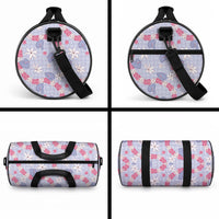 Hawaii Anthurium Tiare Pikake Lei Duffle Bag Poni Lauhala Art Pattern LT01 - Polynesian Pride