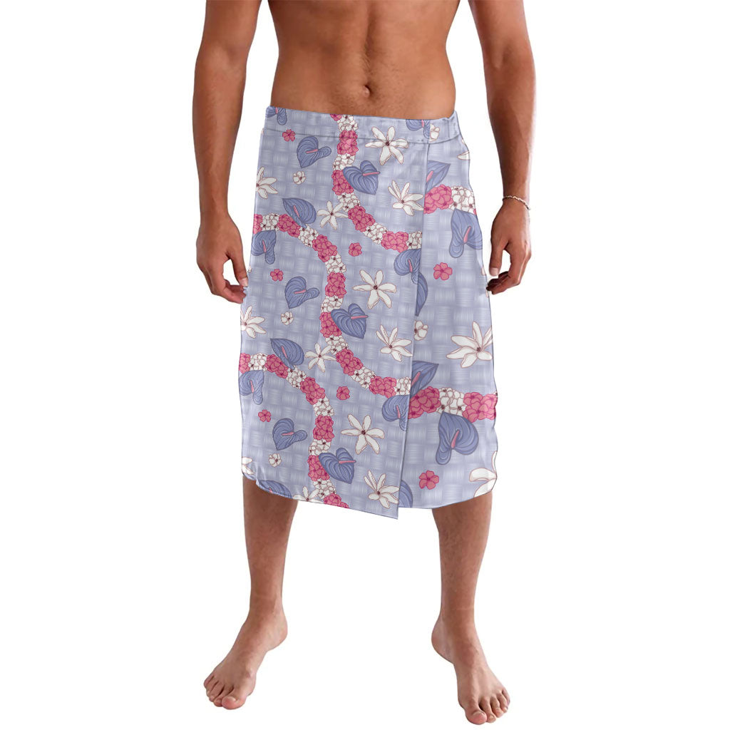 Hawaii Anthurium Tiare Pikake Lei Lavalava Poni Lauhala Art Pattern LT01 Purple - Polynesian Pride