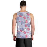 Hawaii Anthurium Tiare Pikake Lei Men Tank Top Poni Lauhala Art Pattern LT01 - Polynesian Pride