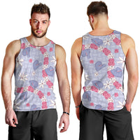 Hawaii Anthurium Tiare Pikake Lei Men Tank Top Poni Lauhala Art Pattern LT01 - Polynesian Pride