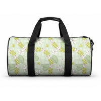 Hawaii Anthurium Tiare Pikake Lei Duffle Bag Sage Green Lauhala Art Pattern LT01 One size Green - Polynesian Pride