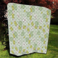 Hawaii Anthurium Tiare Pikake Lei Quilt Sage Green Lauhala Art Pattern LT01 - Polynesian Pride