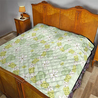 Hawaii Anthurium Tiare Pikake Lei Quilt Sage Green Lauhala Art Pattern LT01 - Polynesian Pride