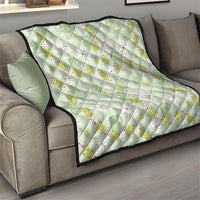 Hawaii Anthurium Tiare Pikake Lei Quilt Sage Green Lauhala Art Pattern LT01 - Polynesian Pride