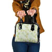 Hawaii Anthurium Tiare Pikake Lei Shoulder Handbag Sage Green Lauhala Art Pattern LT01 One Size Green - Polynesian Pride