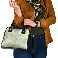 Hawaii Anthurium Tiare Pikake Lei Shoulder Handbag Sage Green Lauhala Art Pattern LT01 - Polynesian Pride
