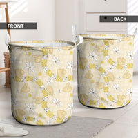Hawaii Anthurium Tiare Pikake Lei Laundry Basket Melemele Lauhala Art Pattern LT01 - Polynesian Pride