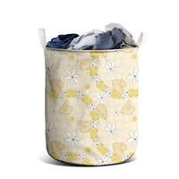 Hawaii Anthurium Tiare Pikake Lei Laundry Basket Melemele Lauhala Art Pattern LT01 - Polynesian Pride