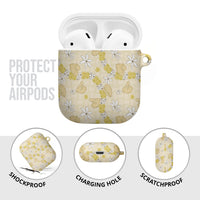 Hawaii Anthurium Tiare Pikake Lei AirPods Case Melemele Lauhala Art Pattern LT01 - Polynesian Pride