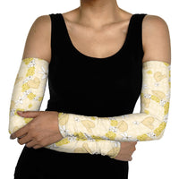 Hawaii Anthurium Tiare Pikake Lei Arm Sleeves Melemele Lauhala Art Pattern LT01 - Polynesian Pride