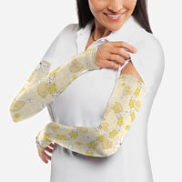Hawaii Anthurium Tiare Pikake Lei Arm Sleeves Melemele Lauhala Art Pattern LT01 - Polynesian Pride