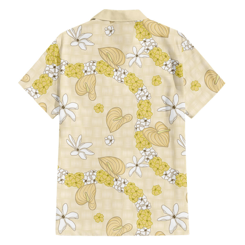 Hawaii Anthurium Tiare Pikake Lei Hawaiian Shirt Melemele Lauhala Art Pattern LT01 - Polynesian Pride