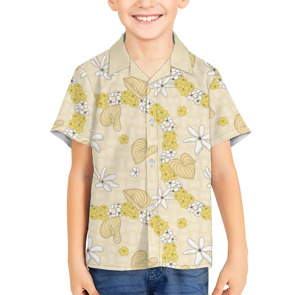 Hawaii Anthurium Tiare Pikake Lei Hawaiian Shirt Melemele Lauhala Art Pattern LT01 - Polynesian Pride